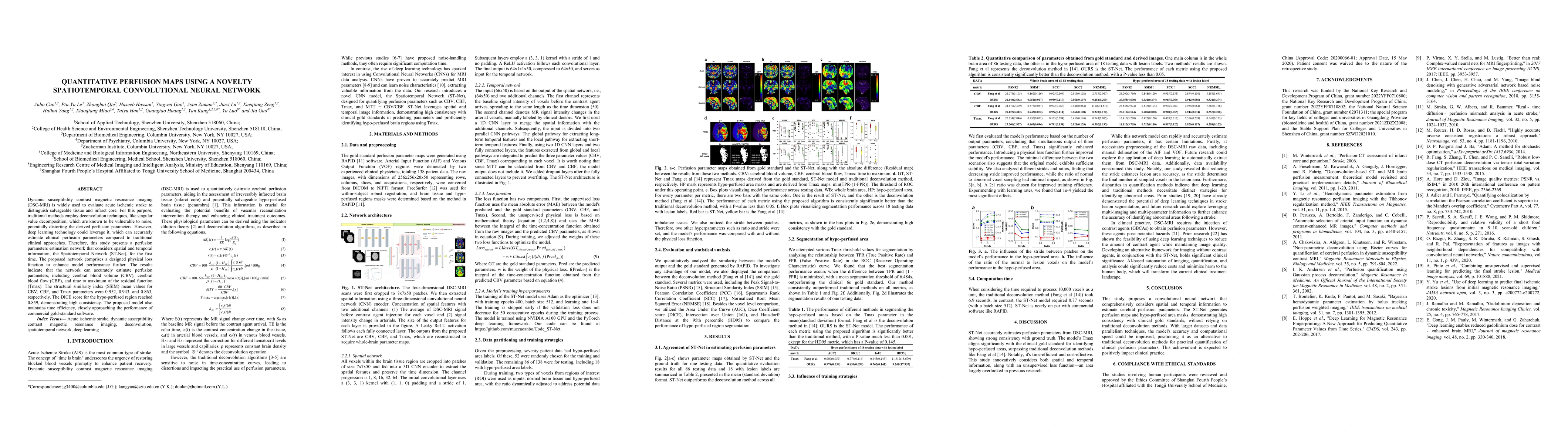 Thumbnail for Quantitative perfusion maps using a novelty spatiotemporal convolutional
  neural network