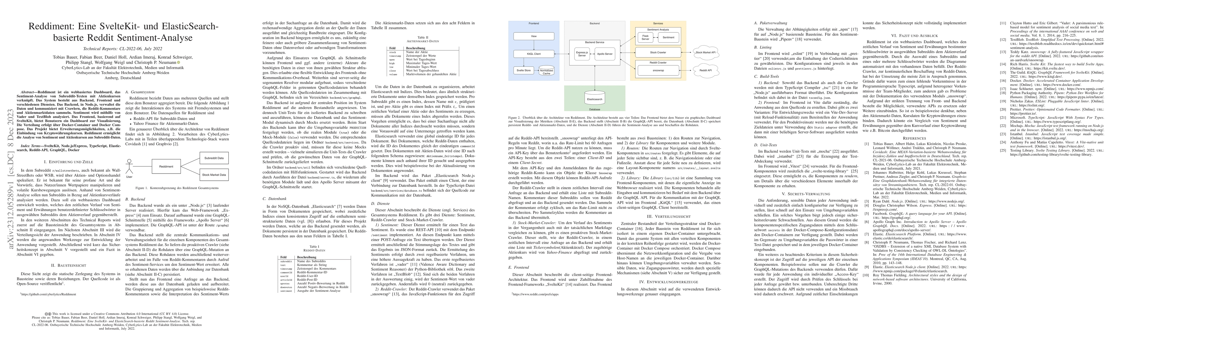 Thumbnail for Reddiment: Eine SvelteKit- und ElasticSearch-basierte Reddit
  Sentiment-Analyse