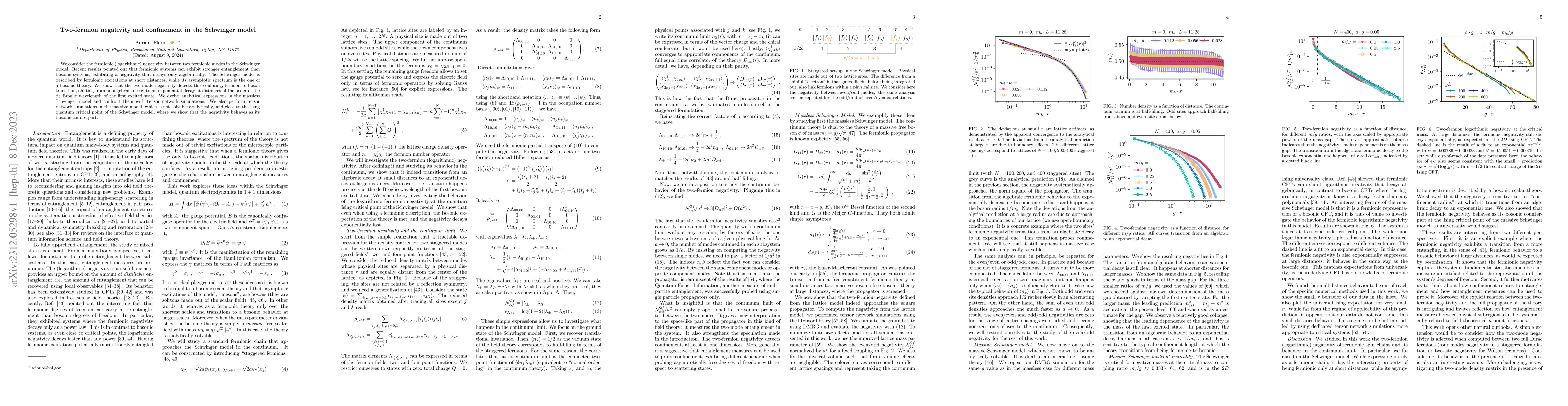 Thumbnail for Two-fermion negativity and confinement in the Schwinger model