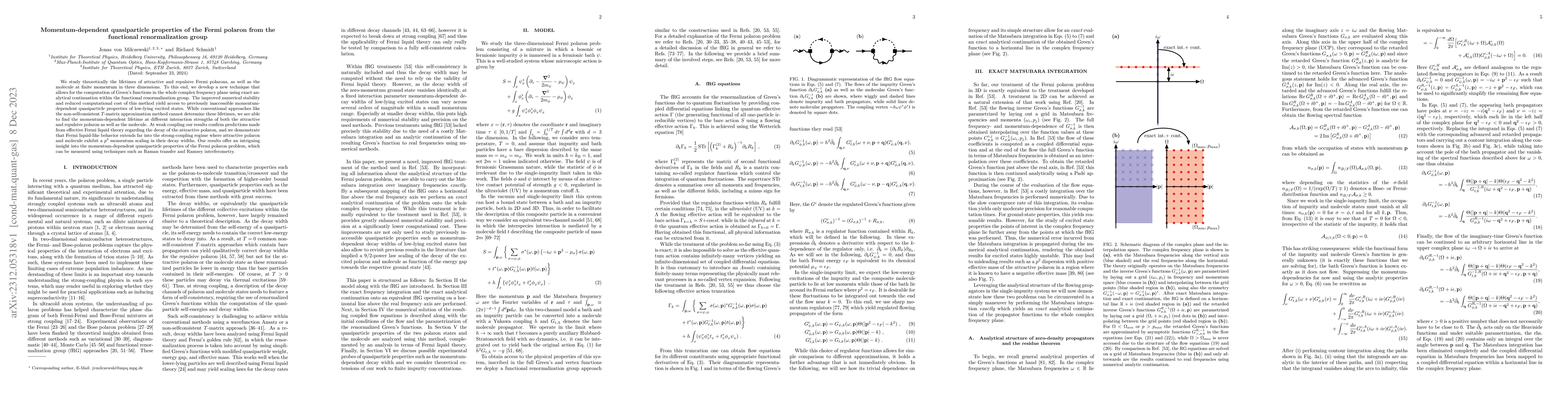 Thumbnail for Momentum-dependent quasiparticle properties of the Fermi polaron from
  the functional renormalization group