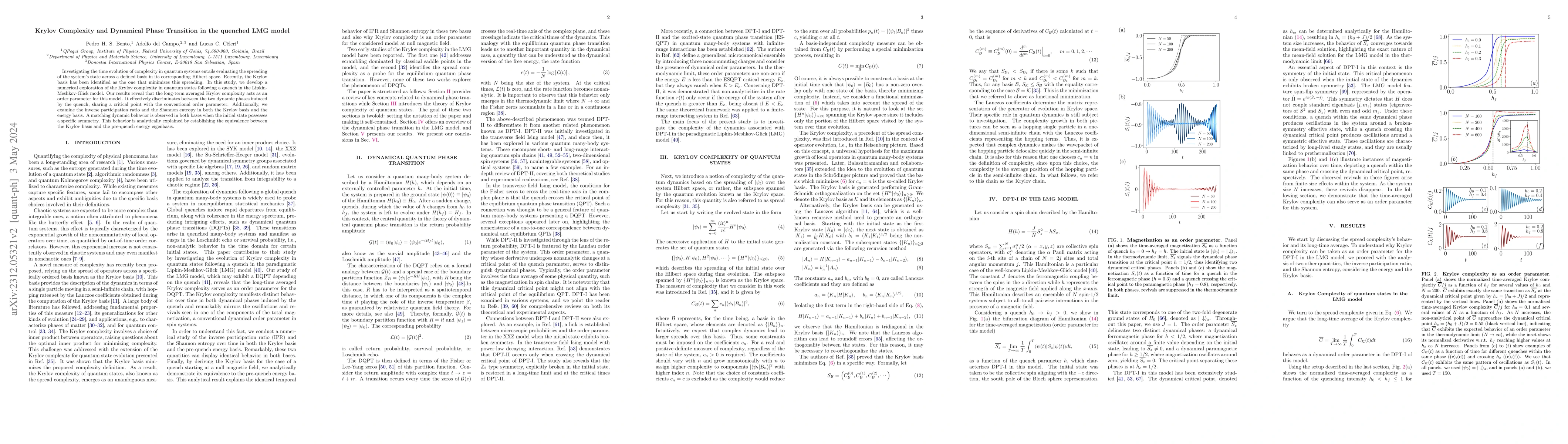 Thumbnail for Krylov Complexity and Dynamical Phase Transition in the quenched LMG
  model