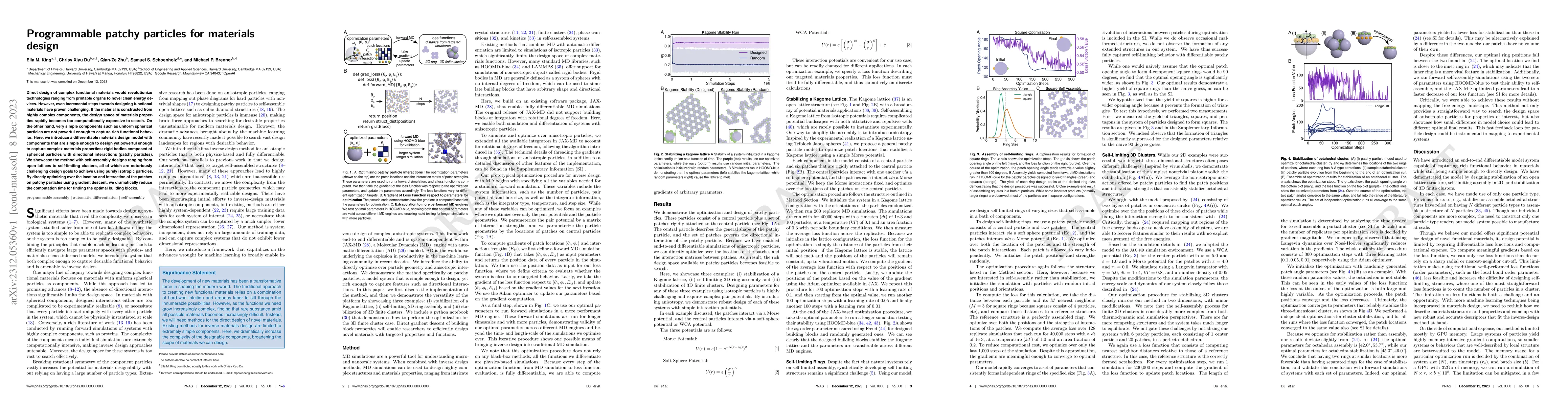 Thumbnail for Programmable patchy particles for materials design