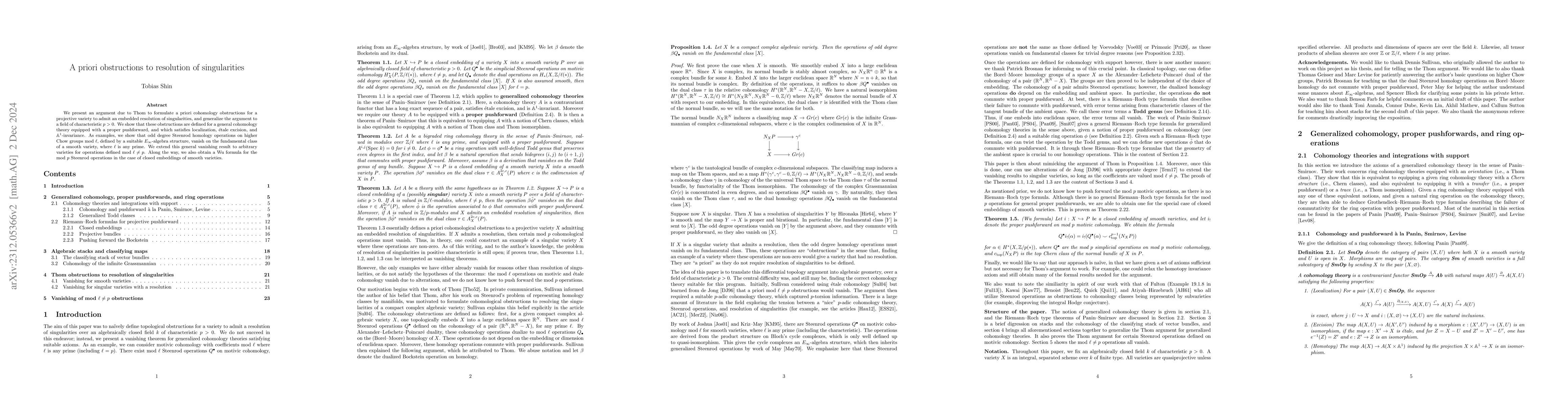 Thumbnail for A priori obstructions to resolution of singularities