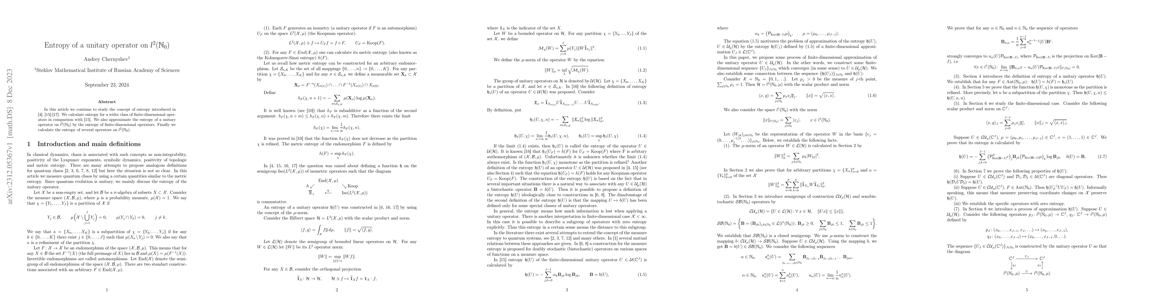 Thumbnail for Entropy of a unitary operator on $l^2(\mathbb{N}_0)$