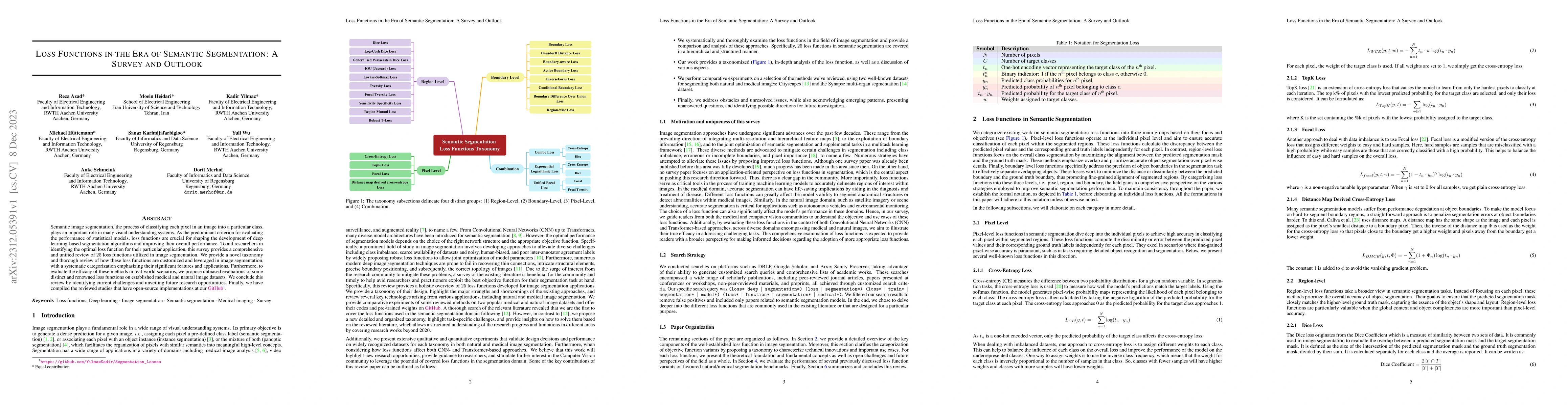 Thumbnail for Loss Functions in the Era of Semantic Segmentation: A Survey and Outlook