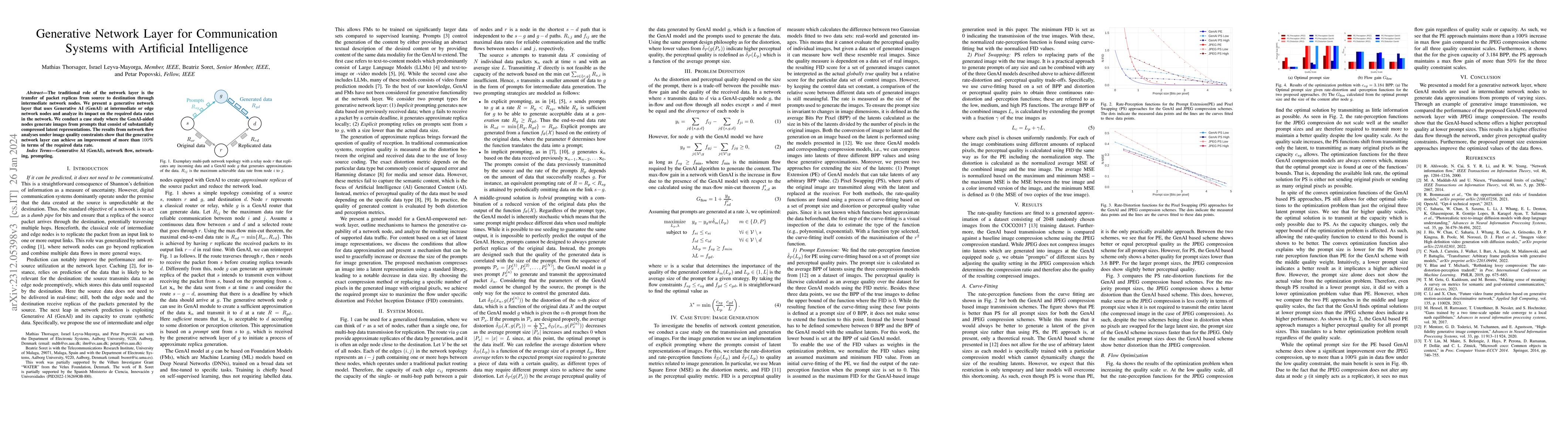 Thumbnail for Generative Network Layer for Communication Systems with Artificial
  Intelligence