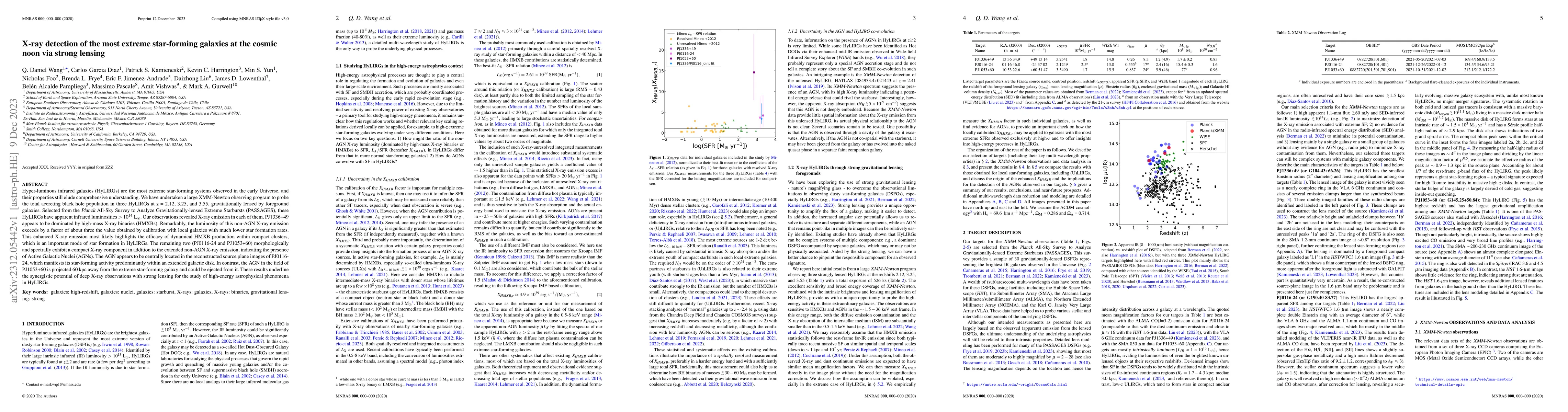 Thumbnail for X-ray detection of the most extreme star-forming galaxies at the cosmic
  noon via strong lensing