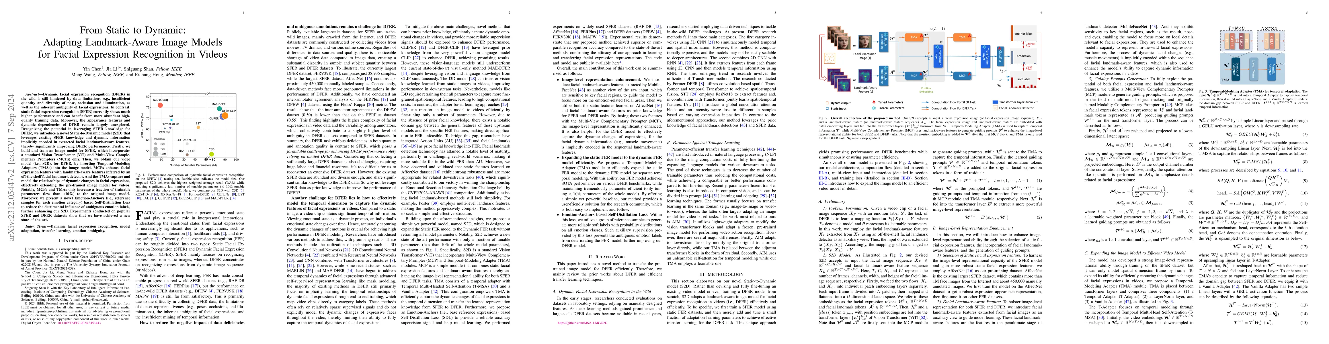 Thumbnail for From Static to Dynamic: Adapting Landmark-Aware Image Models for Facial
  Expression Recognition in Videos