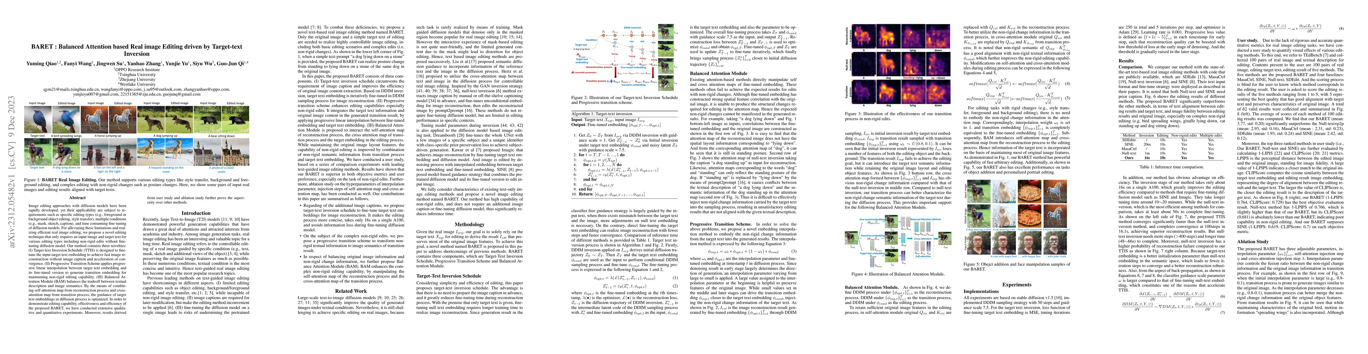 Thumbnail for BARET : Balanced Attention based Real image Editing driven by
  Target-text Inversion
