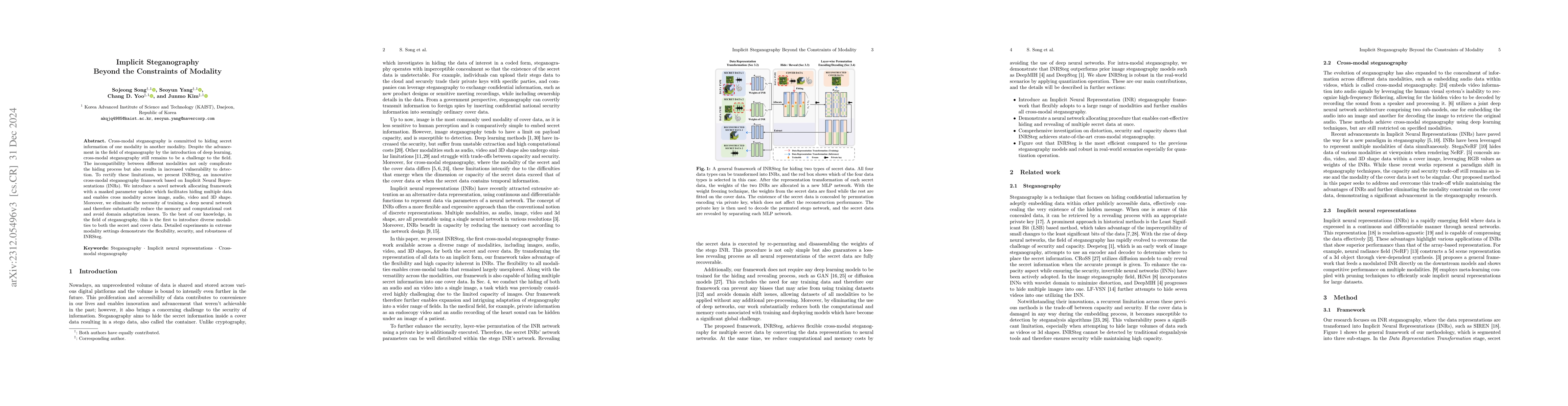 Thumbnail for Flexible Cross-Modal Steganography via Implicit Representations