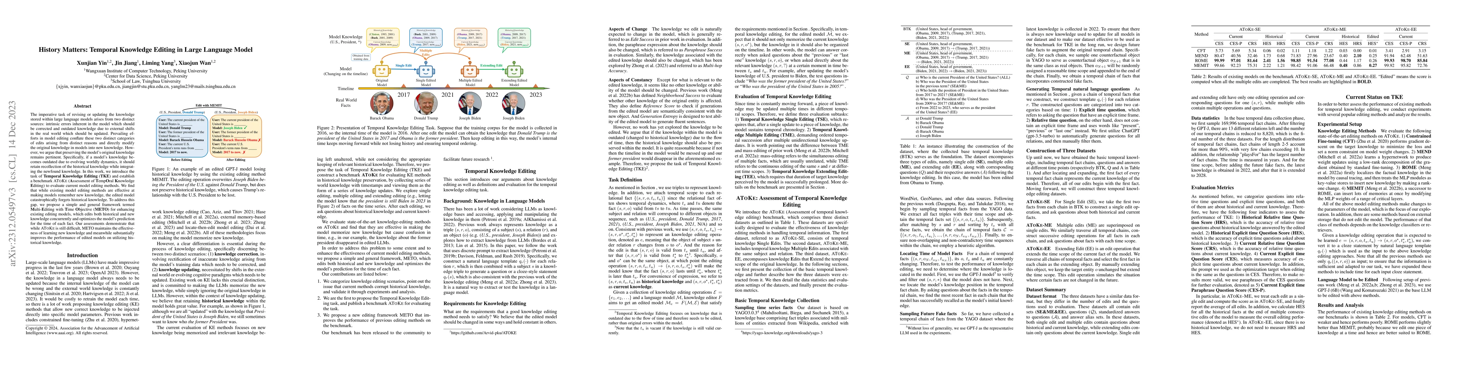 Thumbnail for History Matters: Temporal Knowledge Editing in Large Language Model