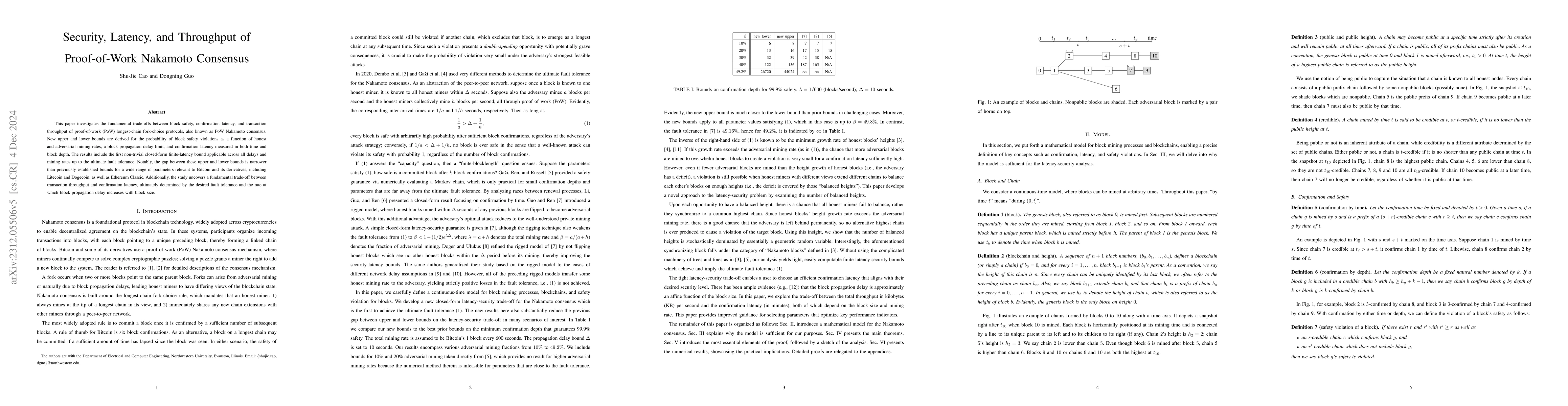 Thumbnail for Trade-off of Security, Latency, and Throughput of the Nakamoto Consensus