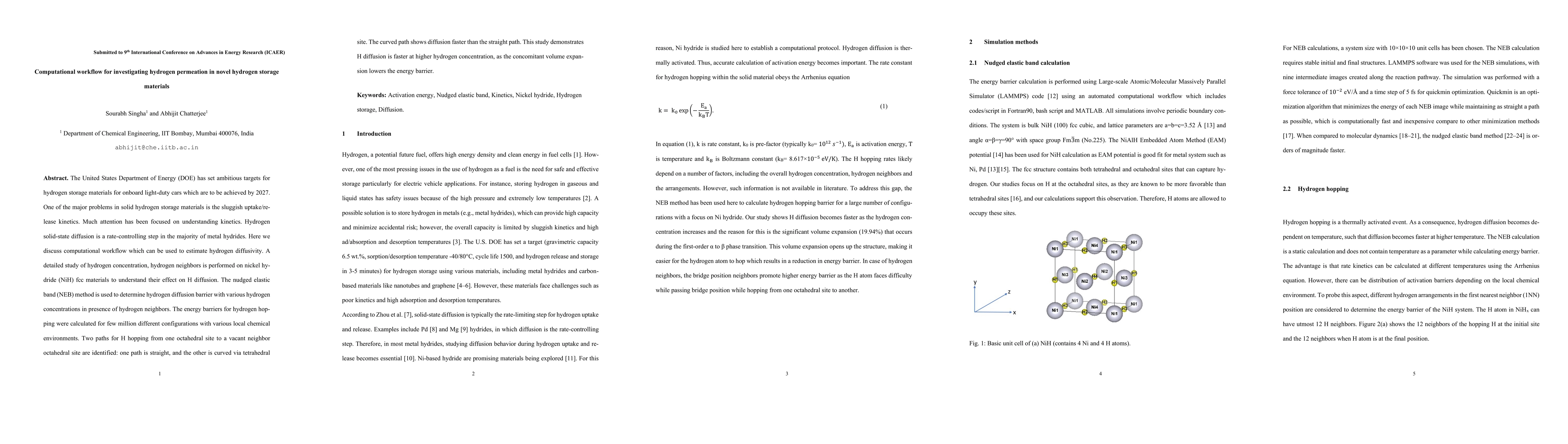 Thumbnail for Computational workflow for investigating hydrogen permeation in novel
  hydrogen storage materials