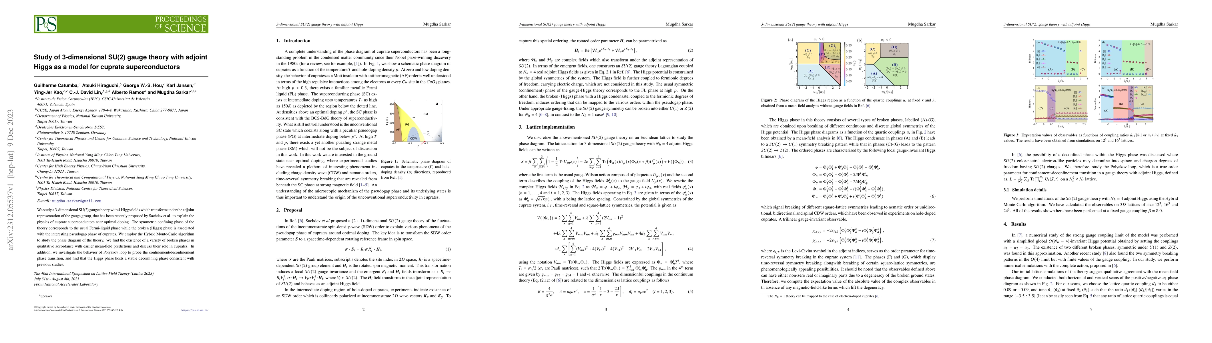 Thumbnail for Study of 3-dimensional SU(2) gauge theory with adjoint Higgs as a model
  for cuprate superconductors