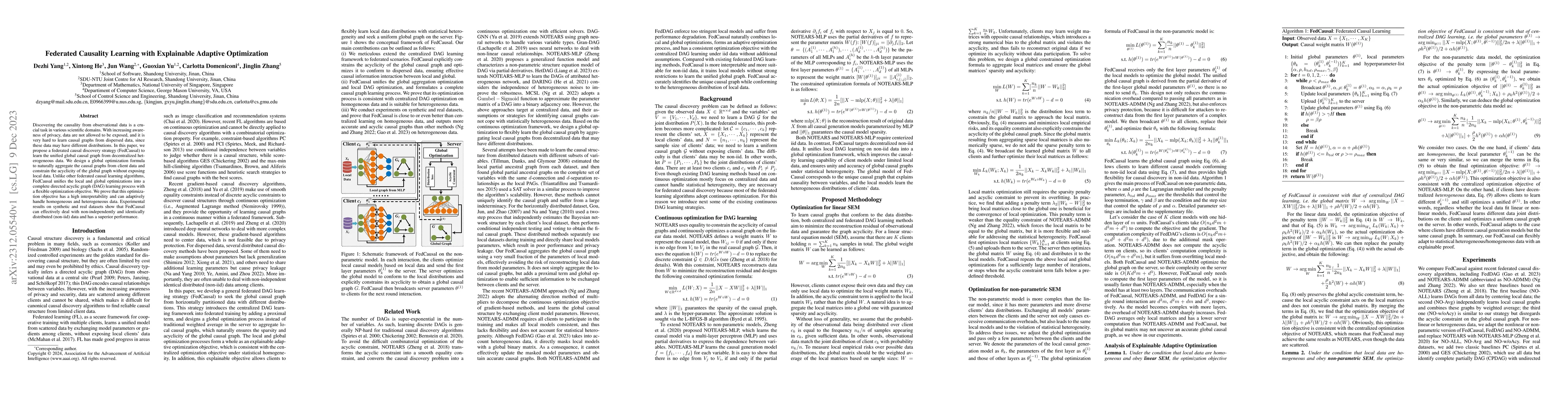 Thumbnail for Federated Causality Learning with Explainable Adaptive Optimization