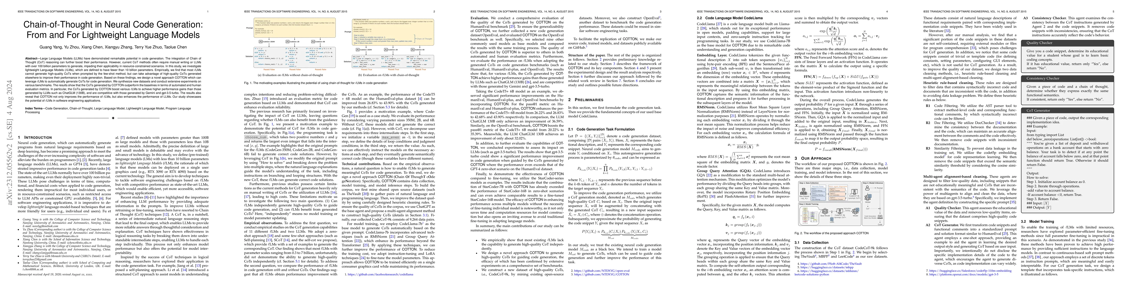 Thumbnail for Chain-of-Thought in Neural Code Generation: From and For Lightweight
  Language Models