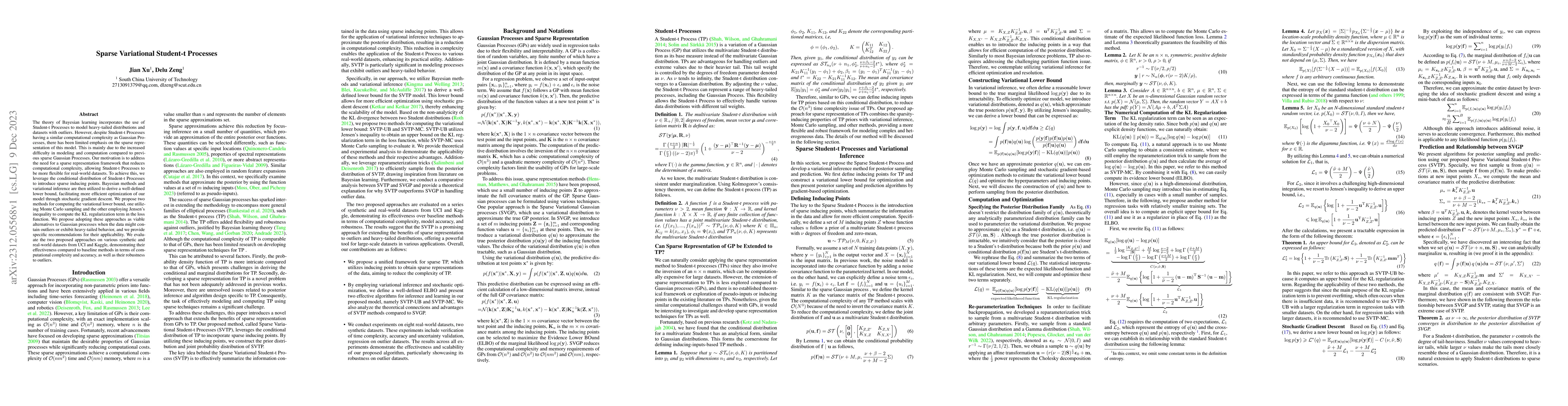 Thumbnail for Sparse Variational Student-t Processes