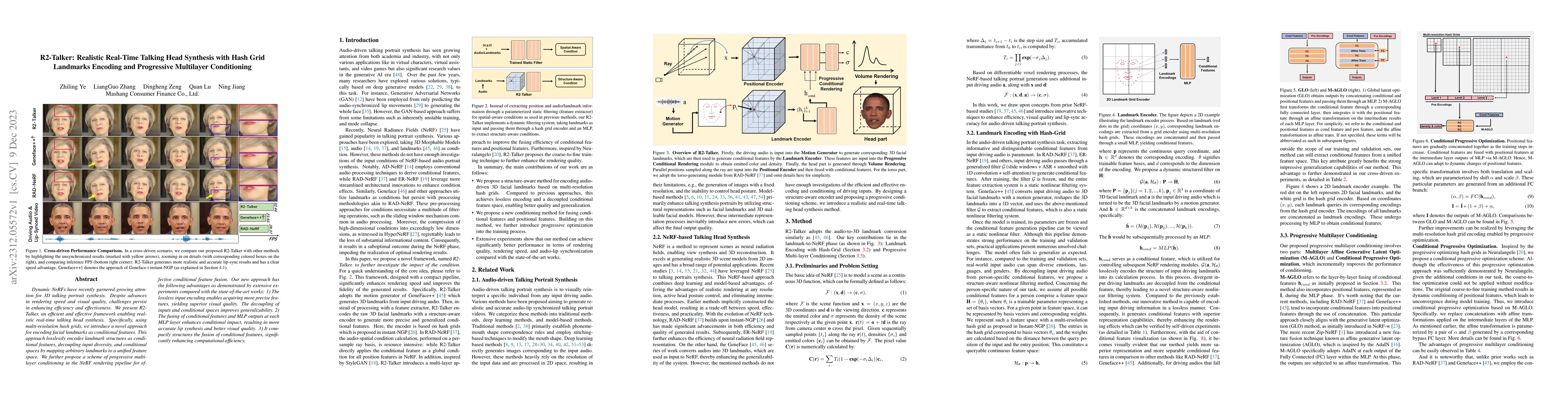 Thumbnail for R2-Talker: Realistic Real-Time Talking Head Synthesis with Hash Grid
  Landmarks Encoding and Progressive Multilayer Conditioning