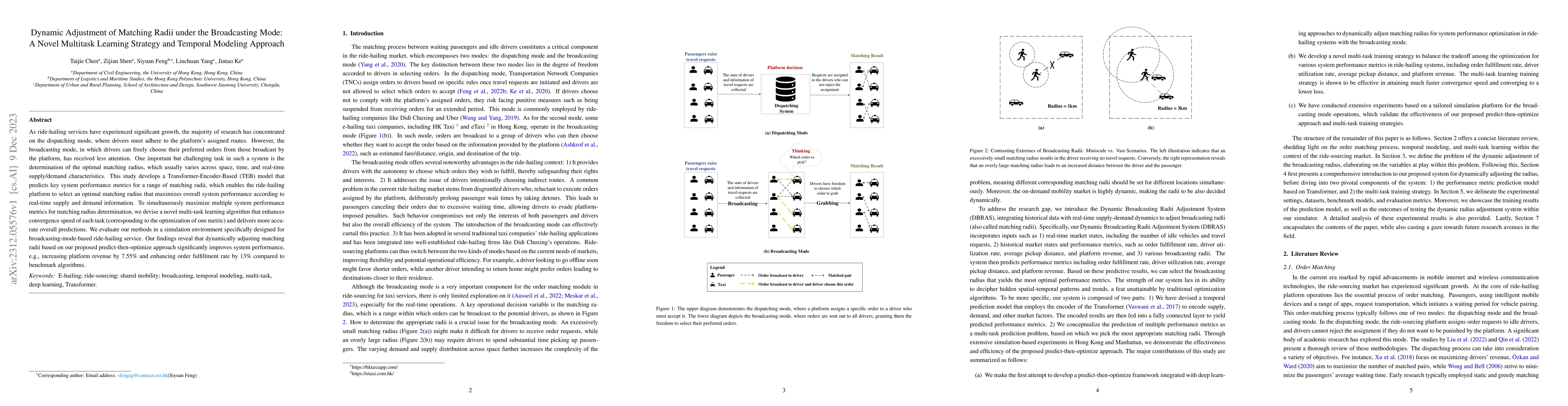 Thumbnail for Dynamic Adjustment of Matching Radii under the Broadcasting Mode: A
  Novel Multitask Learning Strategy and Temporal Modeling Approach