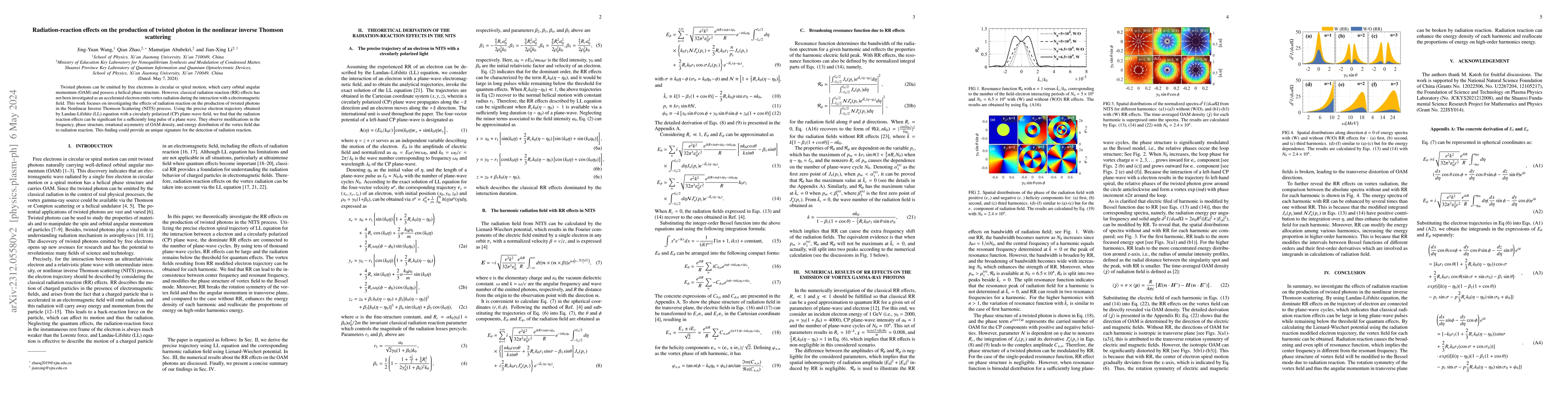 Thumbnail for Radiation-reaction effects on the production of twisted photon in the
  nonlinear inverse Thomson scattering