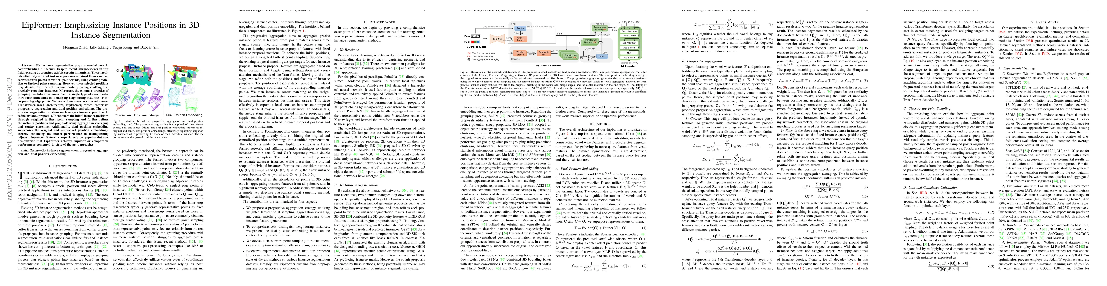 Thumbnail for EipFormer: Emphasizing Instance Positions in 3D Instance Segmentation