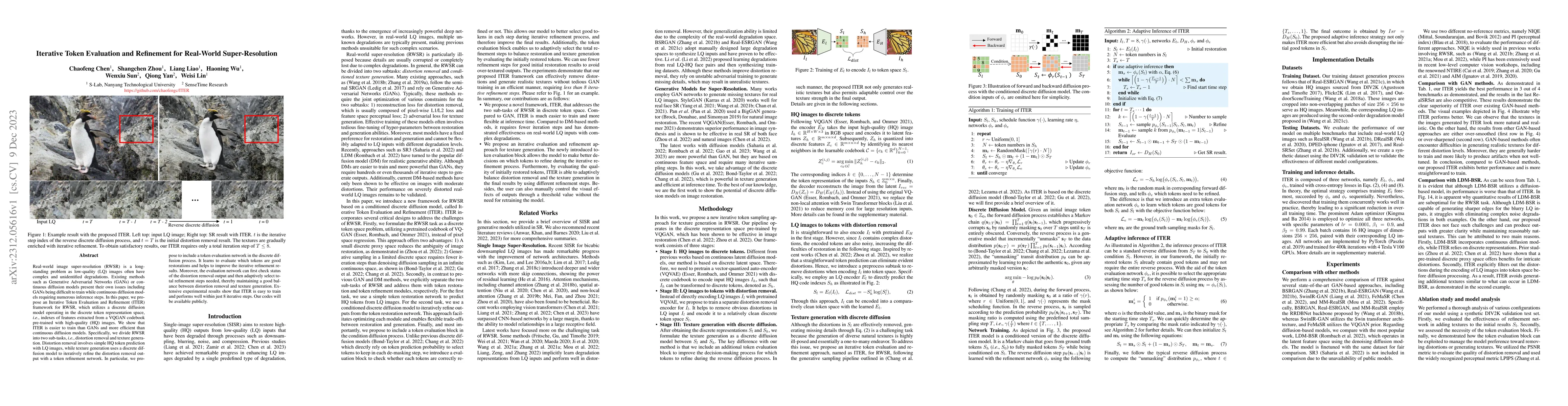 Thumbnail for Iterative Token Evaluation and Refinement for Real-World
  Super-Resolution