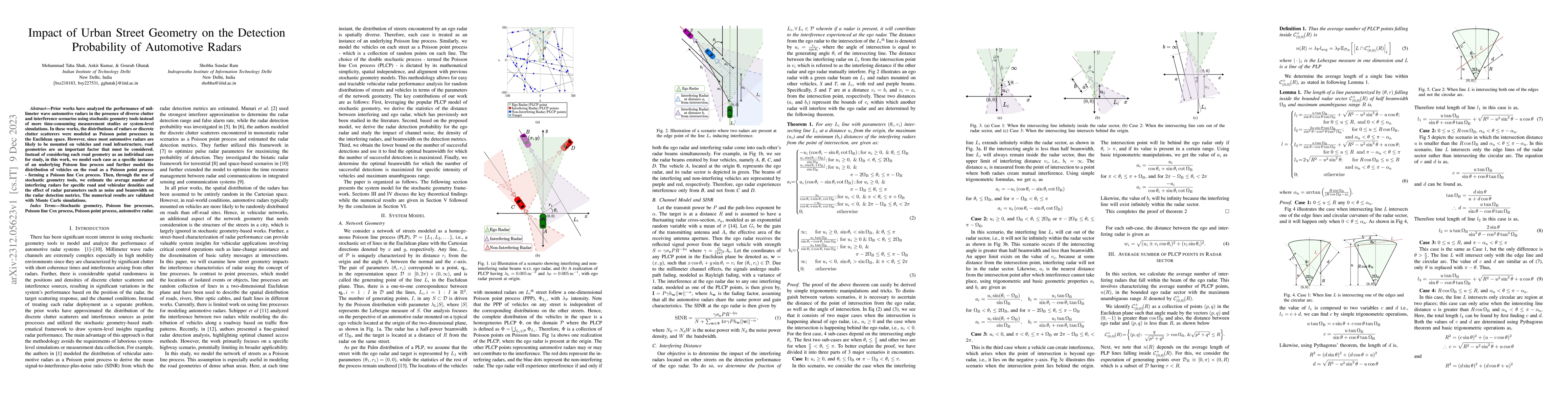 Thumbnail for Impact of Urban Street Geometry on the Detection Probability of
  Automotive Radars