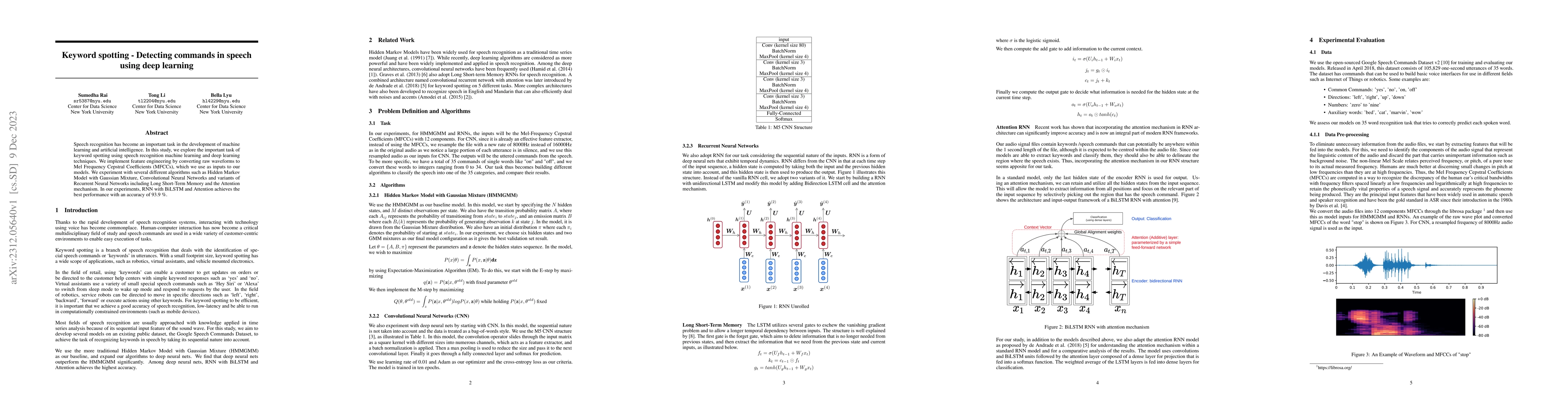 Thumbnail for Keyword spotting -- Detecting commands in speech using deep learning