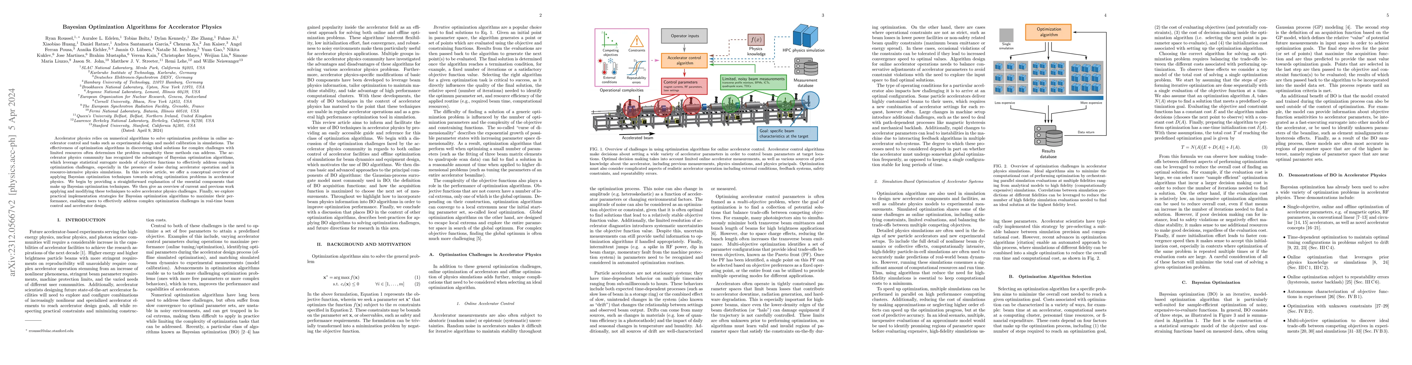 Thumbnail for Bayesian Optimization Algorithms for Accelerator Physics