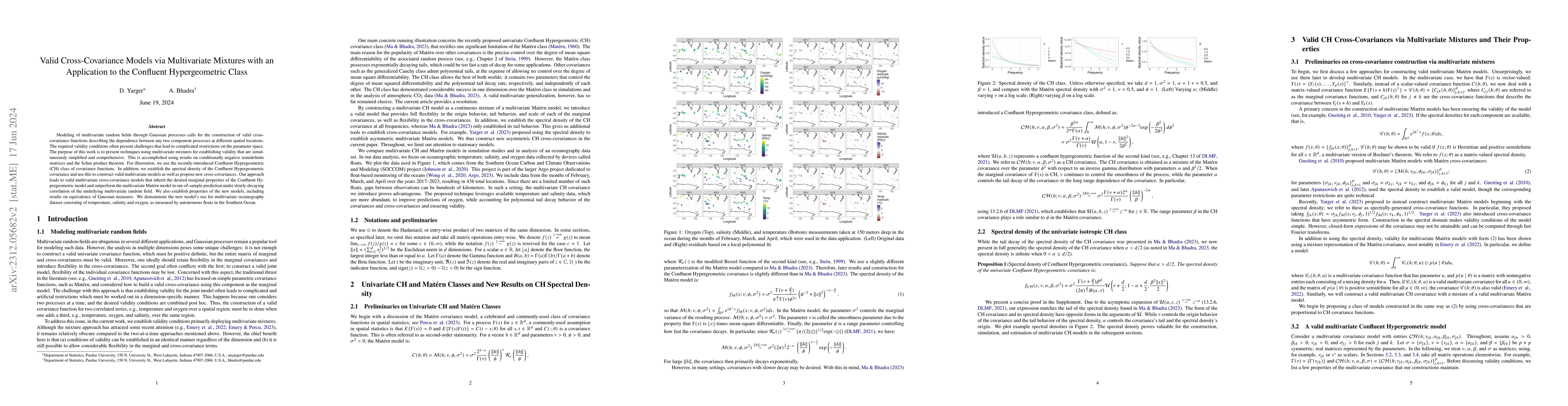 Thumbnail for Valid Cross-Covariance Models via Multivariate Mixtures with an
  Application to the Confluent Hypergeometric Class