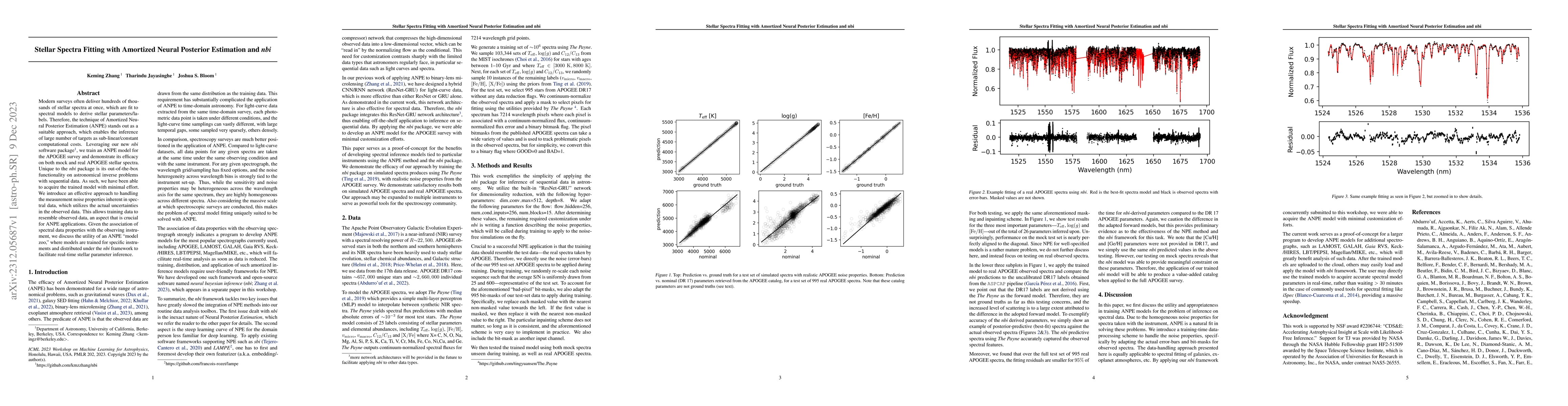 Thumbnail for Stellar Spectra Fitting with Amortized Neural Posterior Estimation and
  nbi