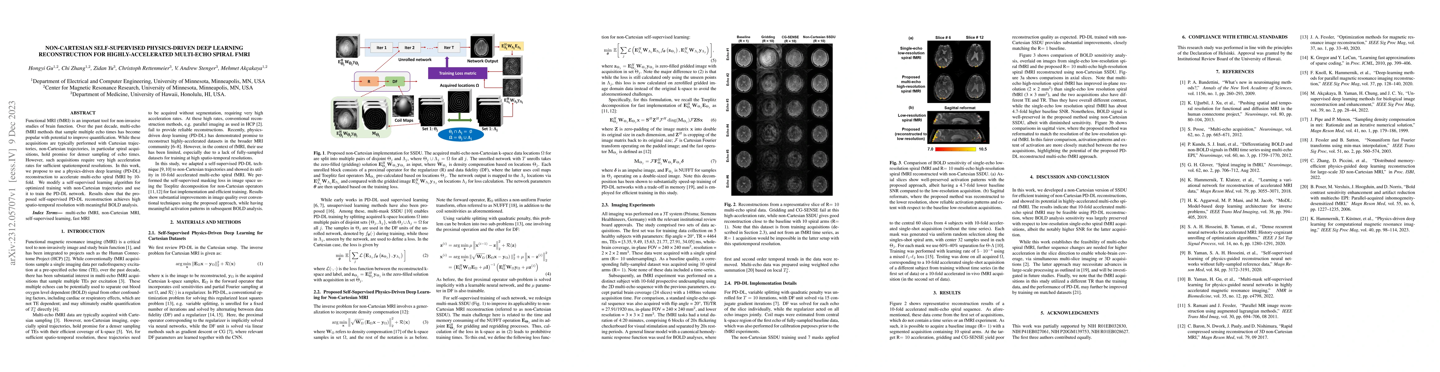 Thumbnail for Non-Cartesian Self-Supervised Physics-Driven Deep Learning
  Reconstruction for Highly-Accelerated Multi-Echo Spiral fMRI