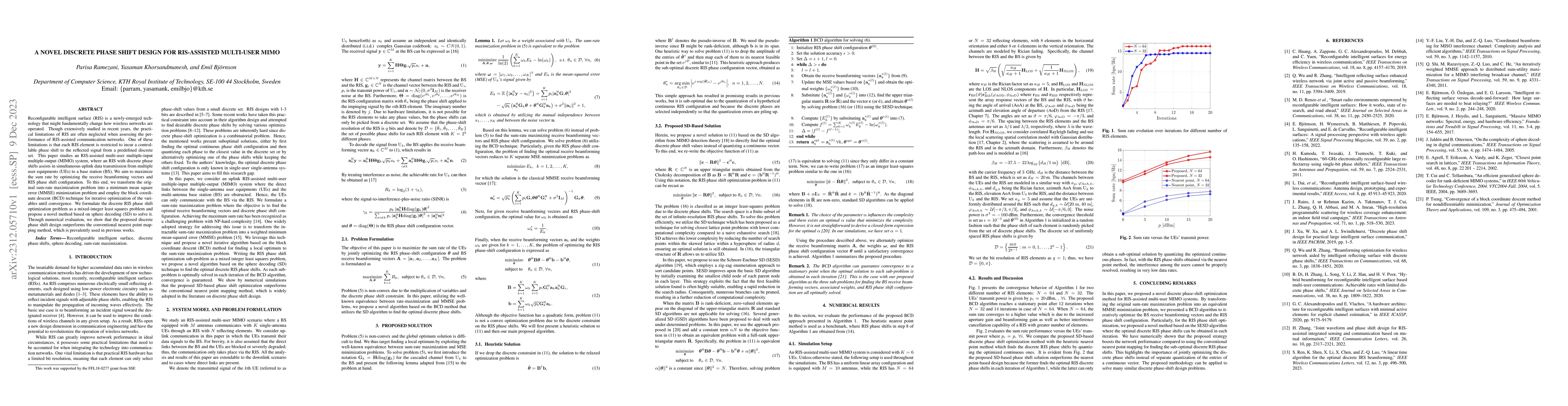 Thumbnail for A Novel Discrete Phase Shift Design for RIS-Assisted Multi-User MIMO