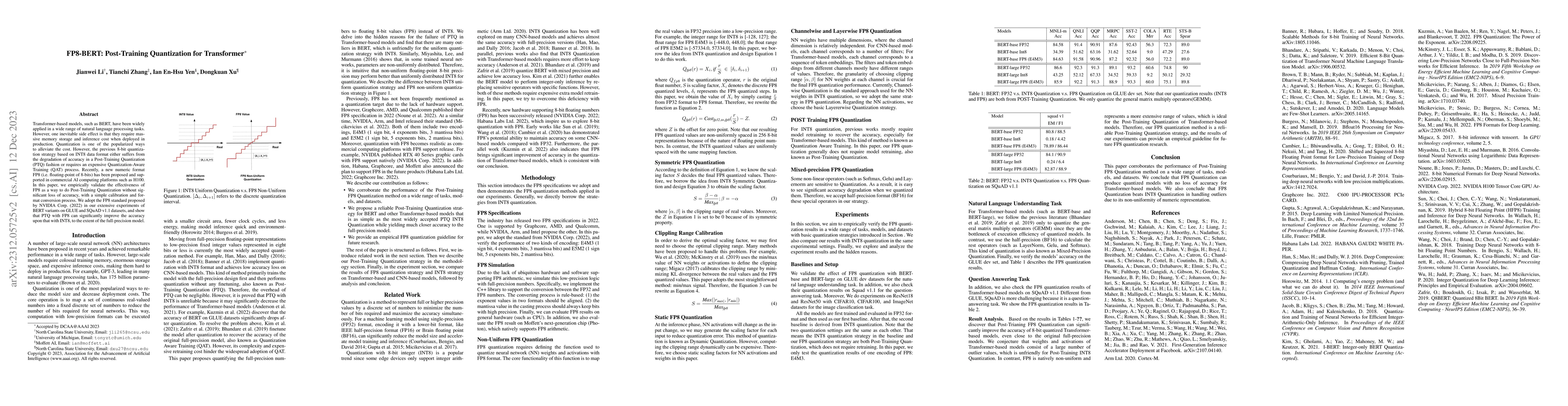 Thumbnail for FP8-BERT: Post-Training Quantization for Transformer