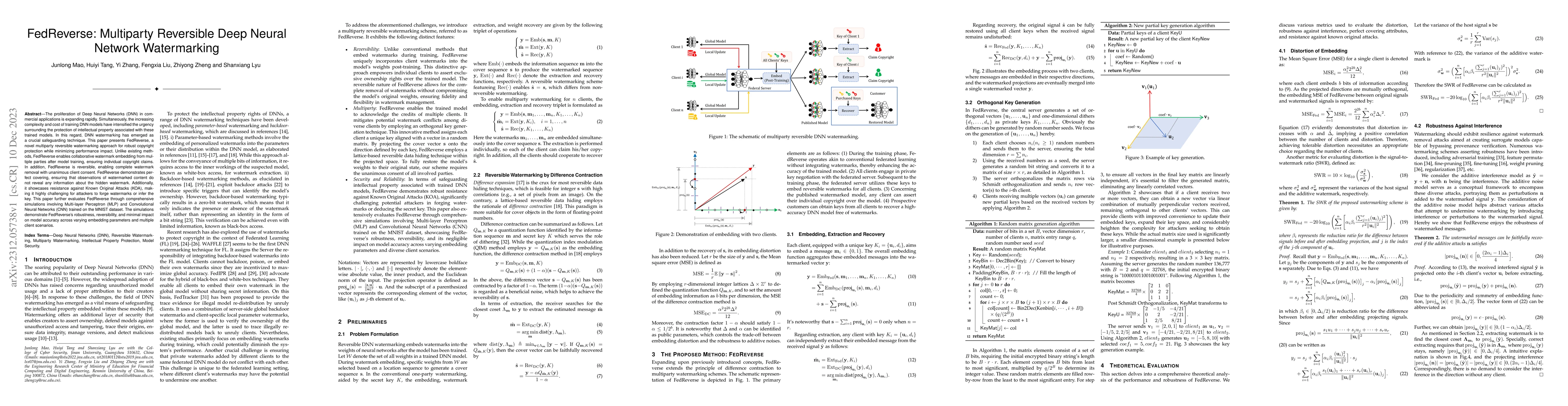 Thumbnail for FedReverse: Multiparty Reversible Deep Neural Network Watermarking