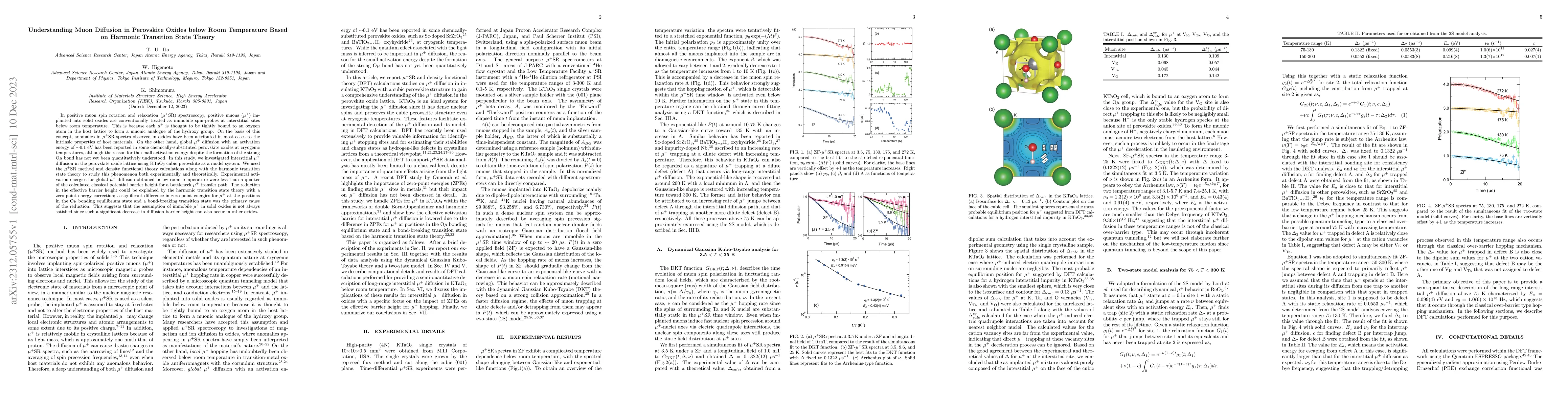 Thumbnail for Understanding muon diffusion in perovskite oxides below room temperature
  based on harmonic transition state theory