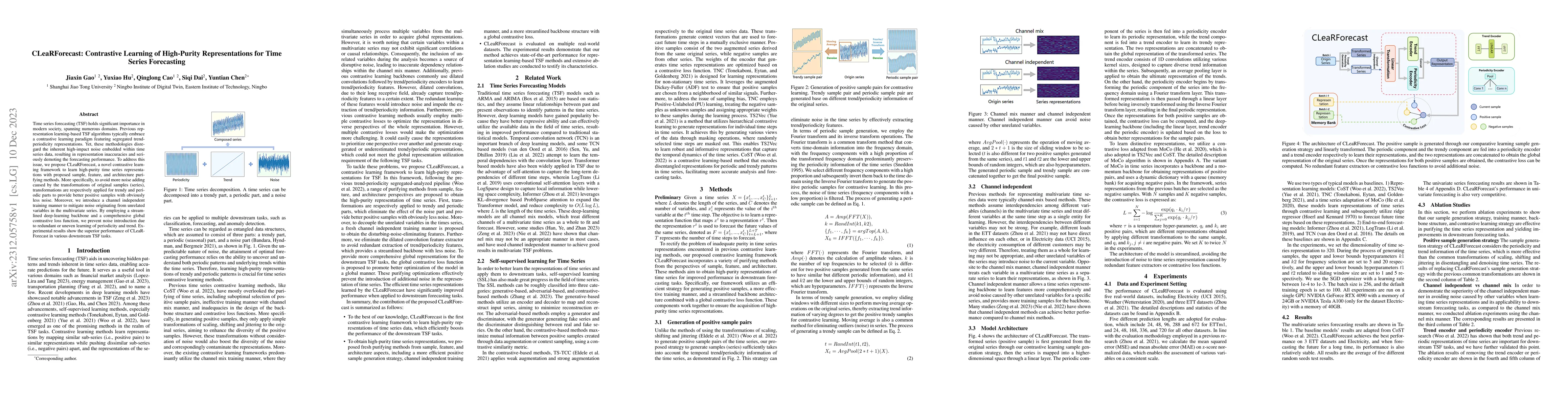 Thumbnail for CLeaRForecast: Contrastive Learning of High-Purity Representations for
  Time Series Forecasting