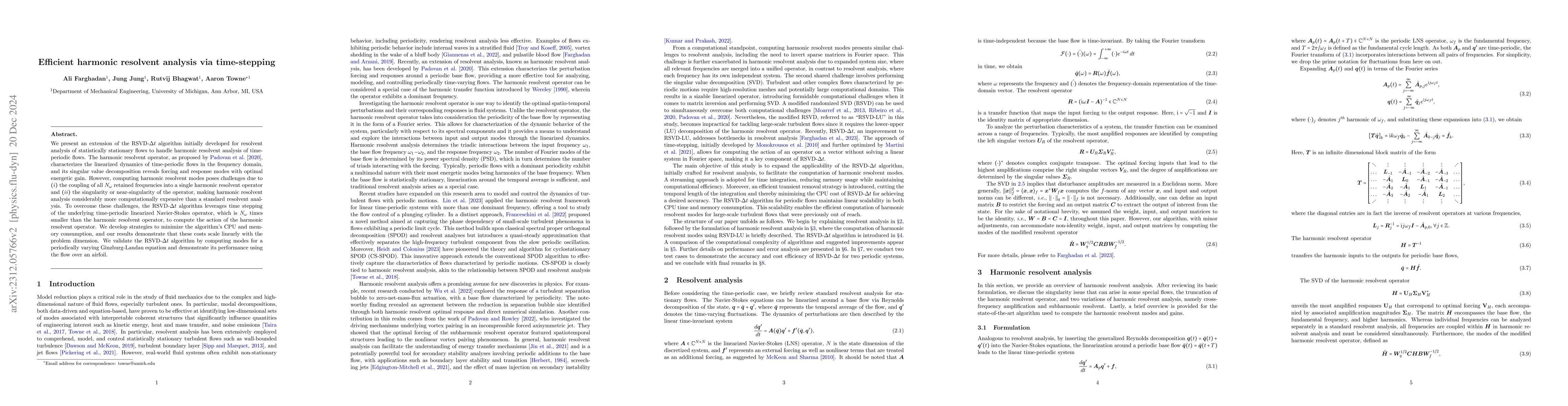 Thumbnail for Efficient harmonic resolvent analysis via time-stepping