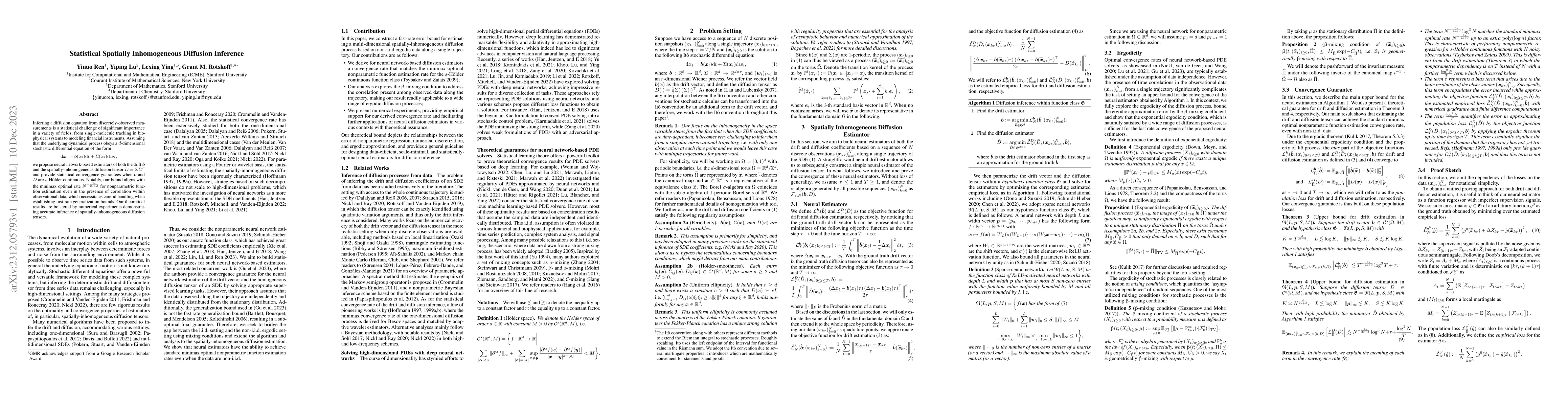 Thumbnail for Statistical Spatially Inhomogeneous Diffusion Inference