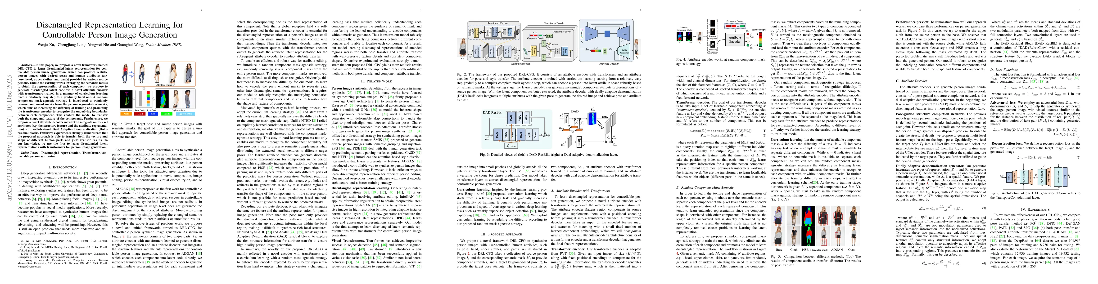 Thumbnail for Disentangled Representation Learning for Controllable Person Image
  Generation
