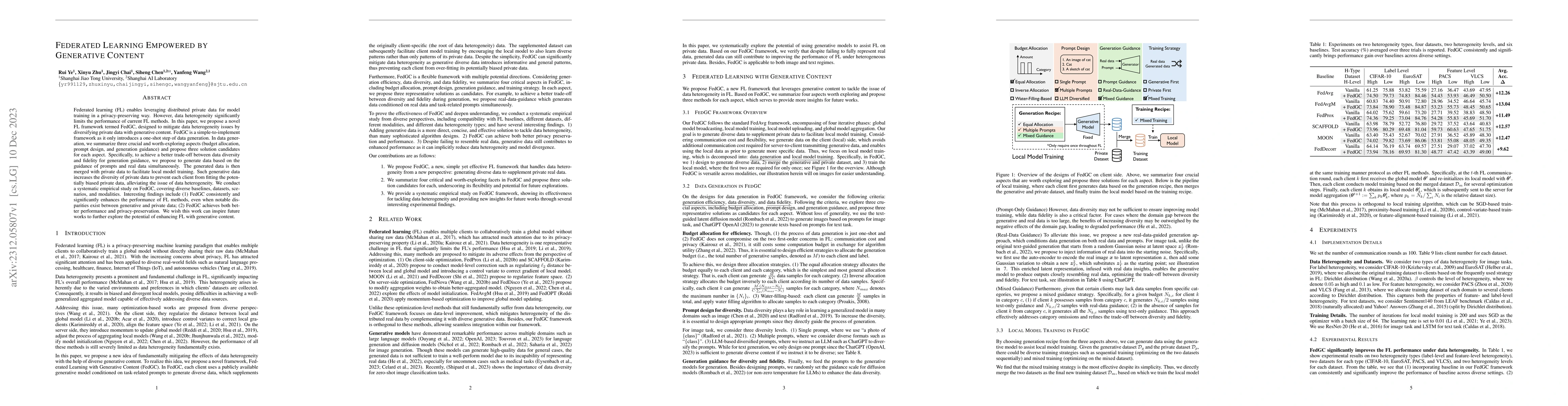 Thumbnail for Federated Learning Empowered by Generative Content