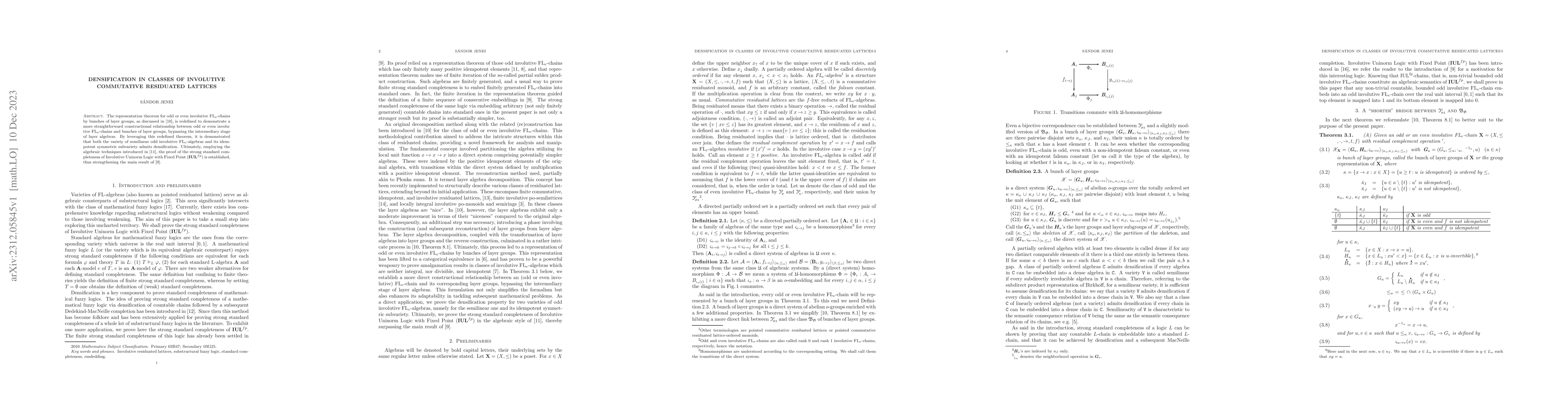 Thumbnail for Densification in classes of involutive commutative residuated lattices