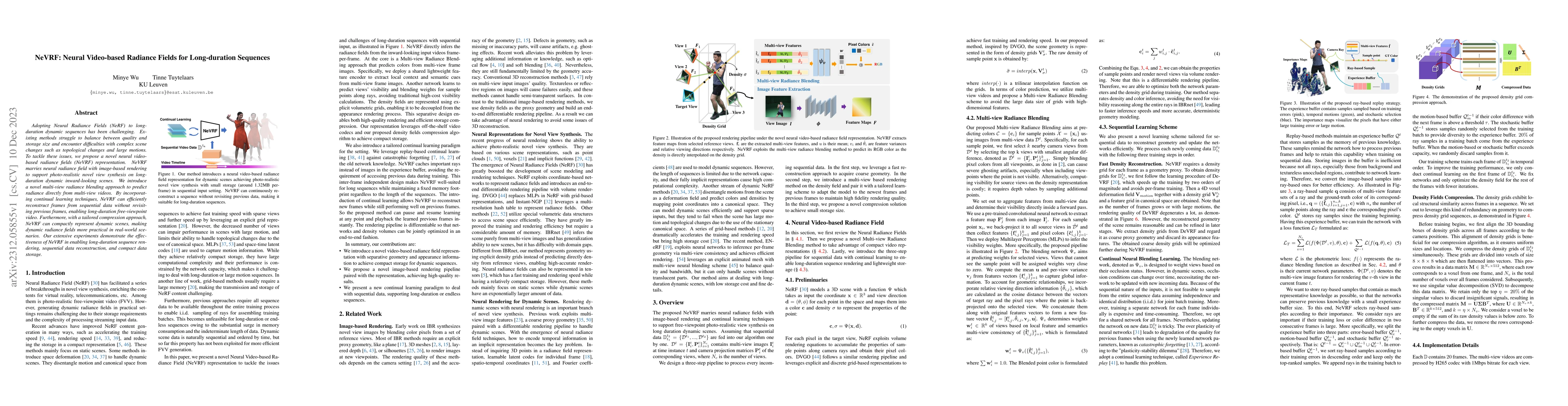 Thumbnail for NeVRF: Neural Video-based Radiance Fields for Long-duration Sequences