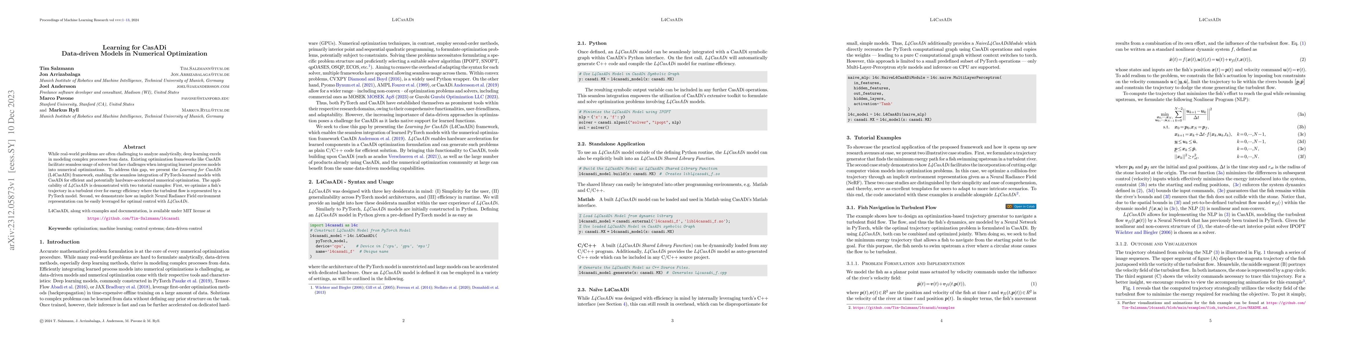 Thumbnail for Learning for CasADi: Data-driven Models in Numerical Optimization
