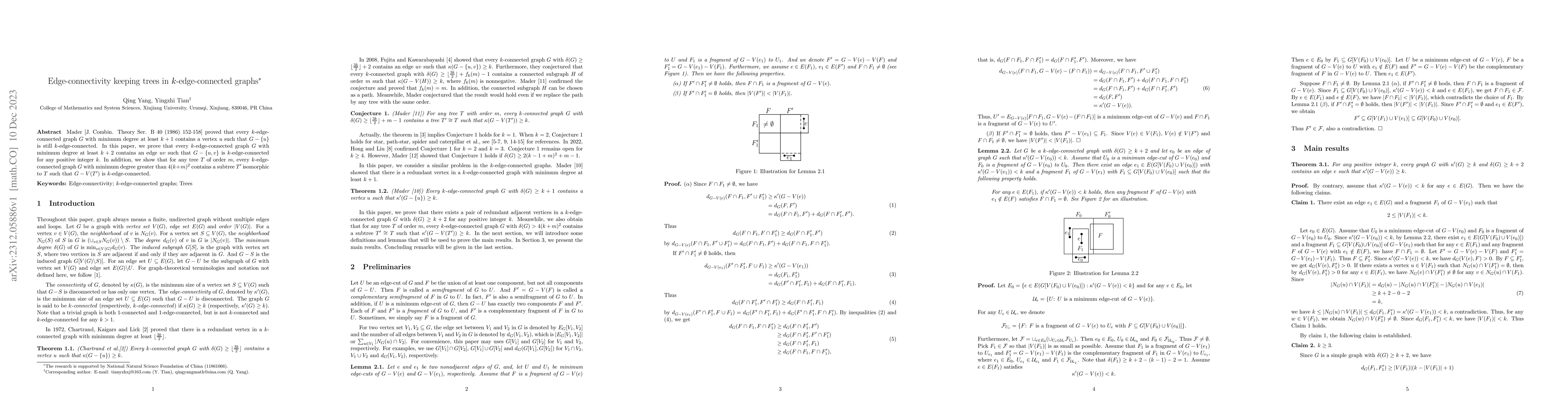 Thumbnail for Edge-connectivity keeping trees in $k$-edge-connected graphs