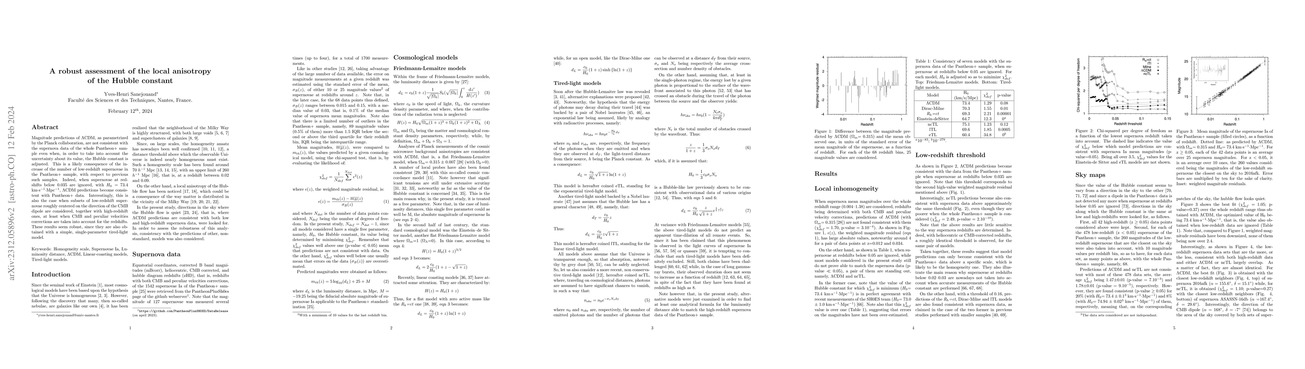 Thumbnail for A robust assessment of the local anisotropy of the Hubble constant