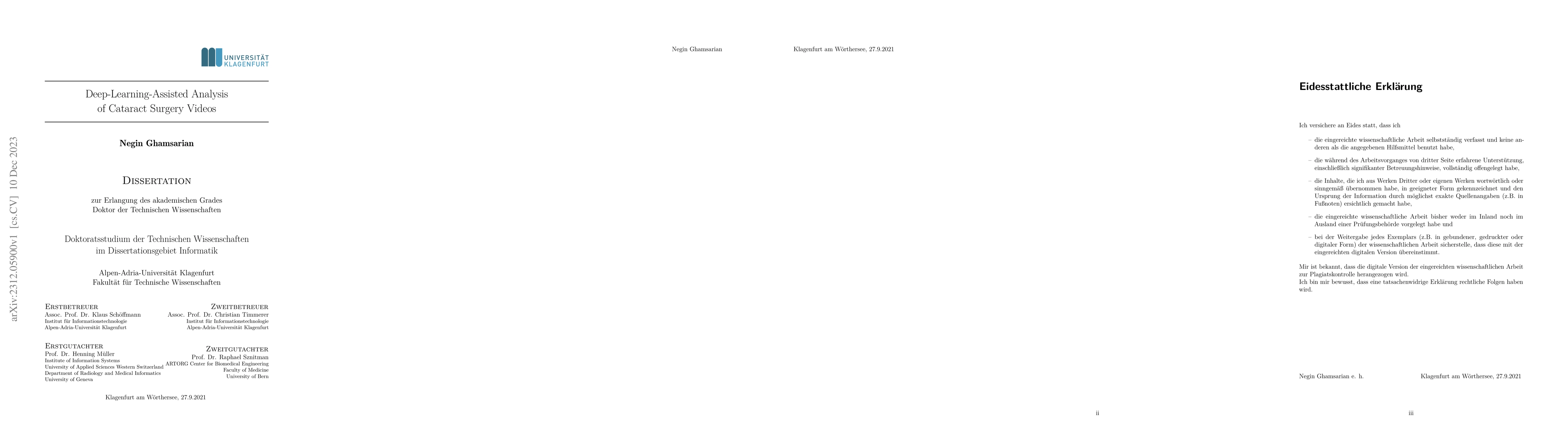 Thumbnail for Deep-Learning-Assisted Analysis of Cataract Surgery Videos