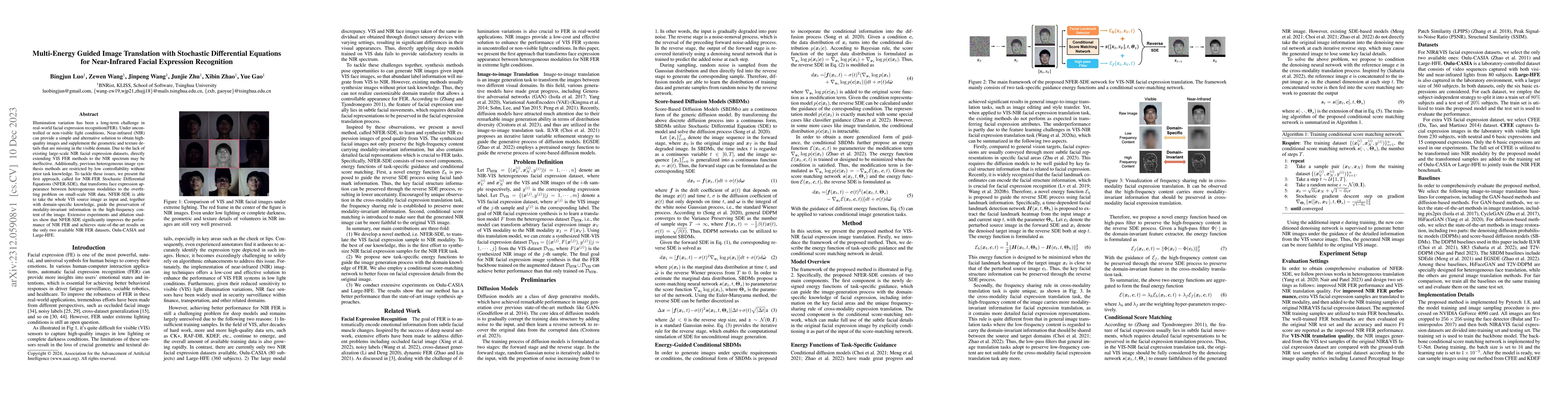 Thumbnail for Multi-Energy Guided Image Translation with Stochastic Differential
  Equations for Near-Infrared Facial Expression Recognition