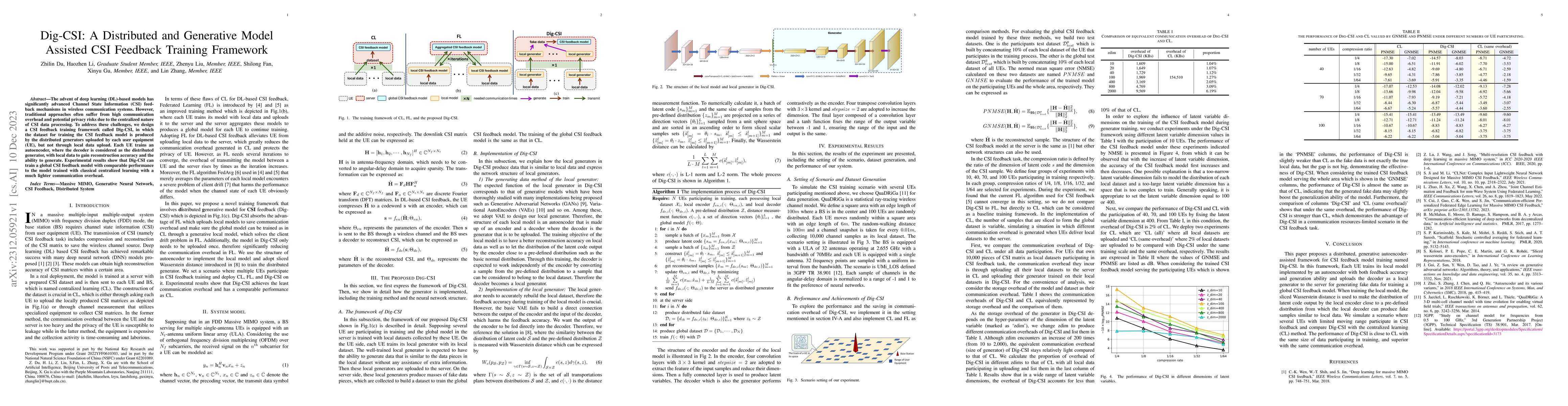 Thumbnail for Dig-CSI: A Distributed and Generative Model Assisted CSI Feedback
  Training Framework