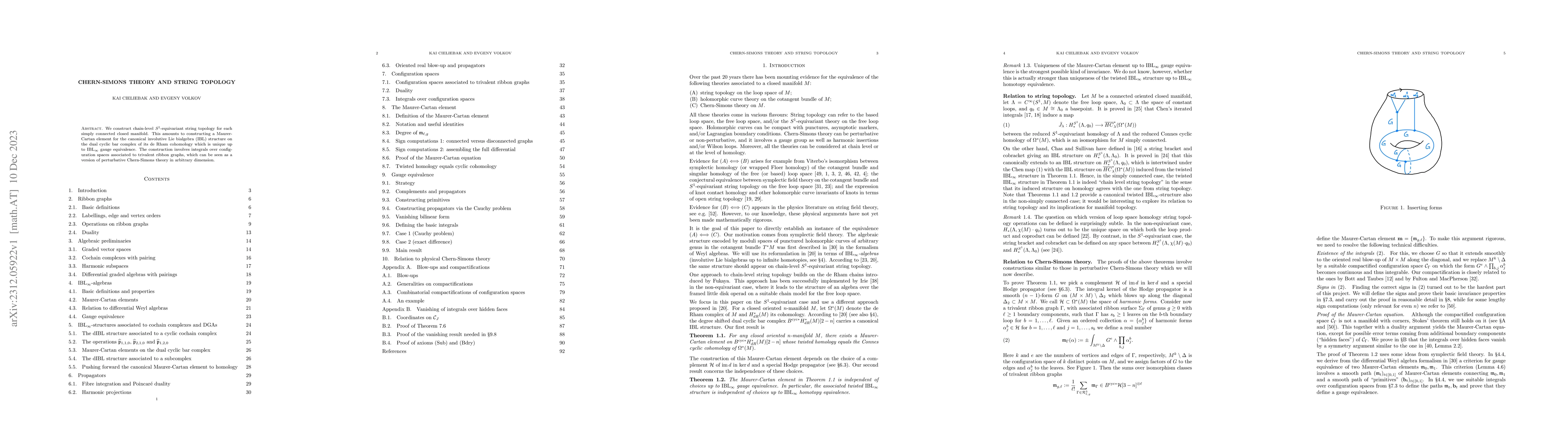 Thumbnail for Chern-Simons theory and string topology